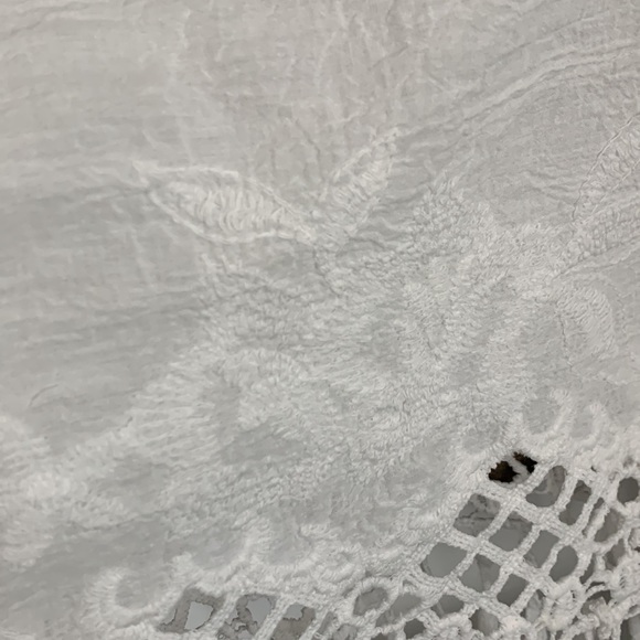 Crochet White Crop Top, Cover Up / Size S - Picture 7 of 12